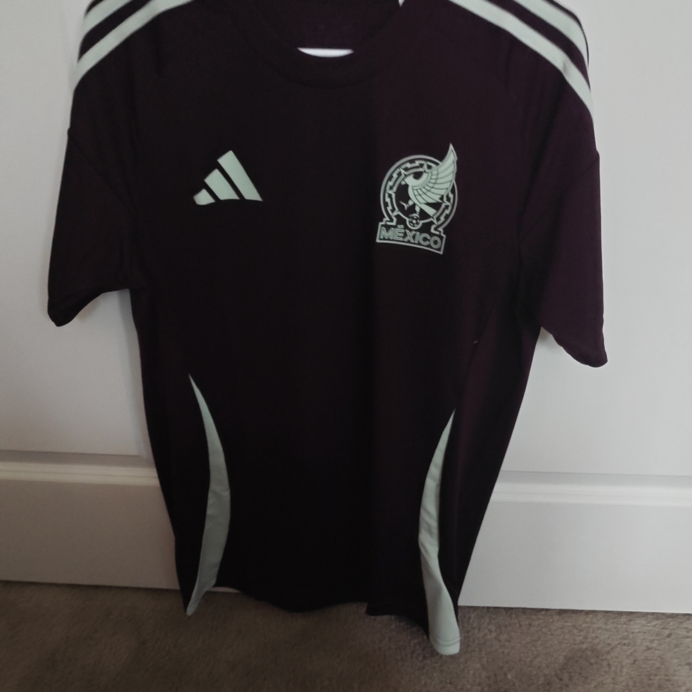 Mexico Soccer Jersey with White Stripes